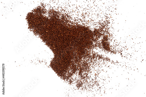 Pile of ground coffee