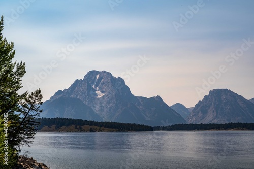 An overlooking landscape view of Grand Teton National Park  Wyoming