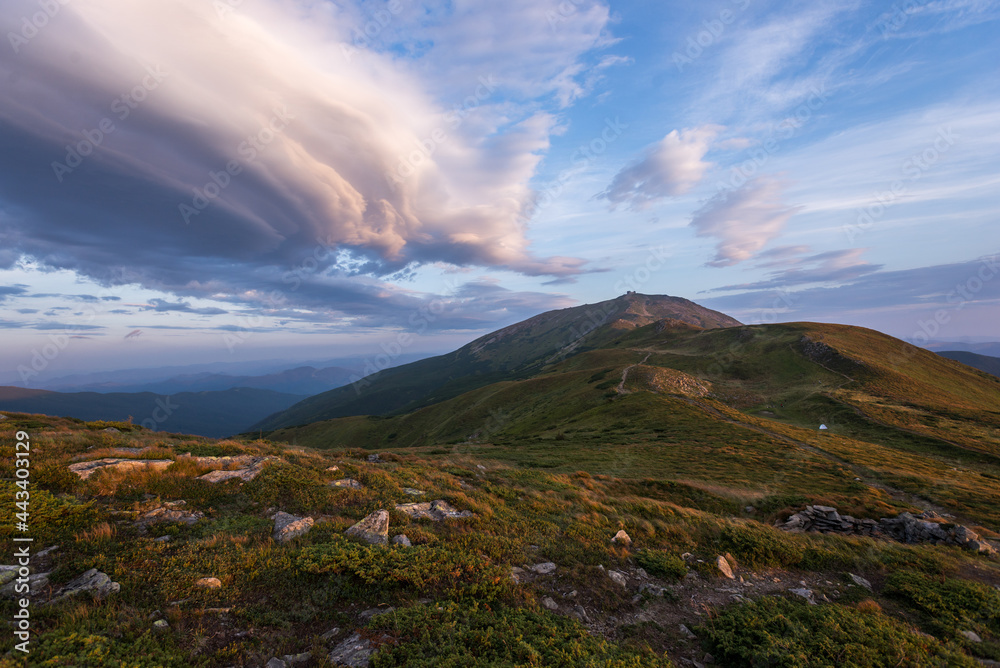 Clouds over Carpathian mountains, Ukraine