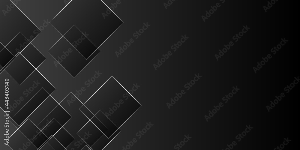 Fototapeta premium Modern black and silver geometry background