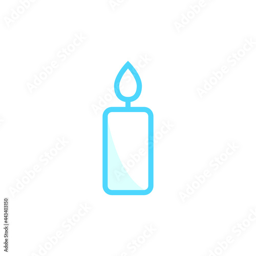 Candle icon. Vector design for religion, birthday, celebration