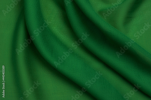 Cotton fabric, cambric green photo