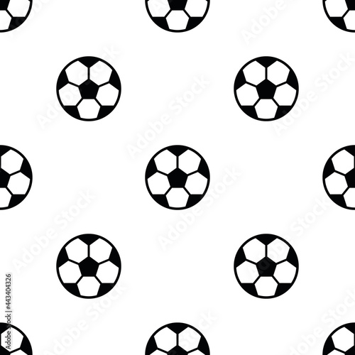 Seamless pattern with soccer balls. Football pattern white background. Vector sport illustration © Віталій Баріда