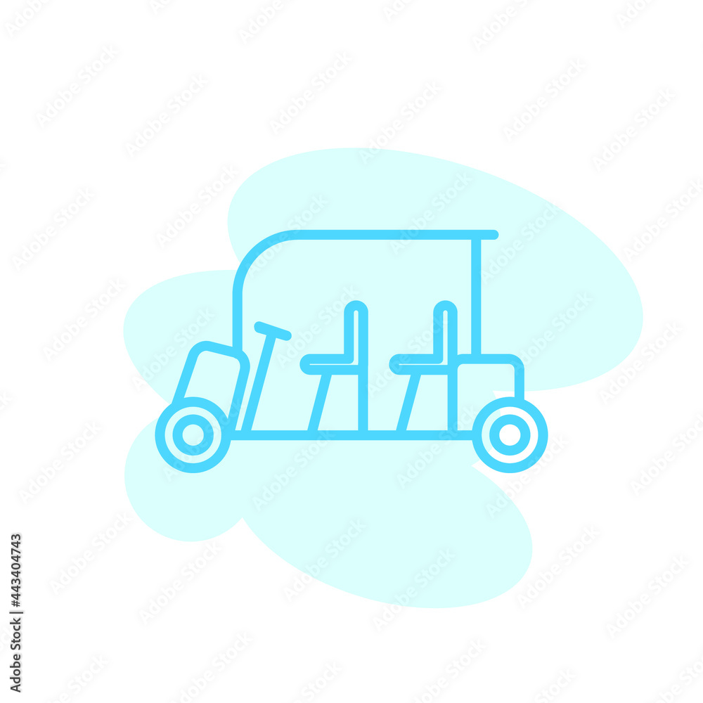 Golf cart icon illustration design. Vector illustration can be used for topics like golfing, golf, leisure