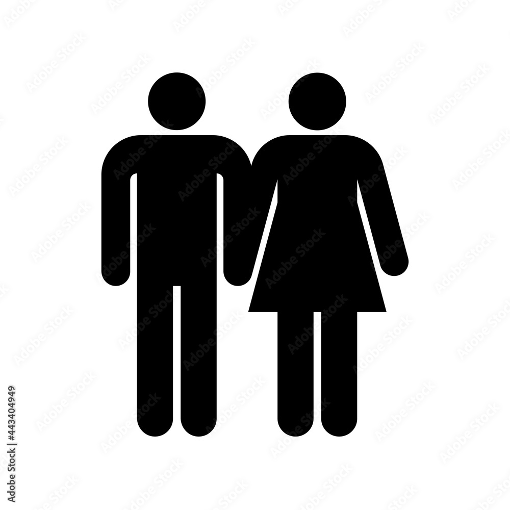 Couple - man and woman icons. Vector illustration. Couple - man and woman icons. Vector illustration.