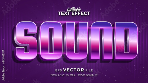 Music Text in Colorful Gradient with Glowing Effect and Futuristic Style