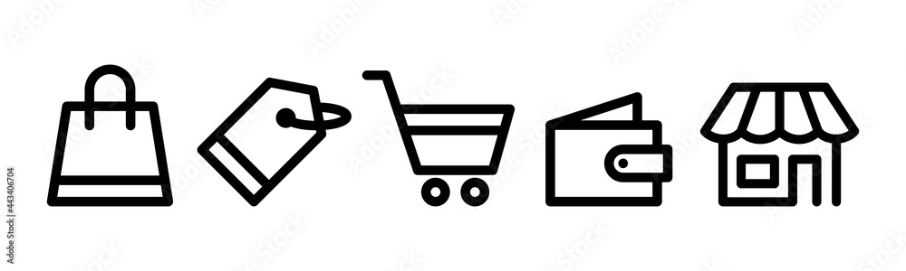 Vector graphic of shop icon collection | Shopping icon | Store icon Vector graphic of shop icon collection | Shopping icon | Store icon
