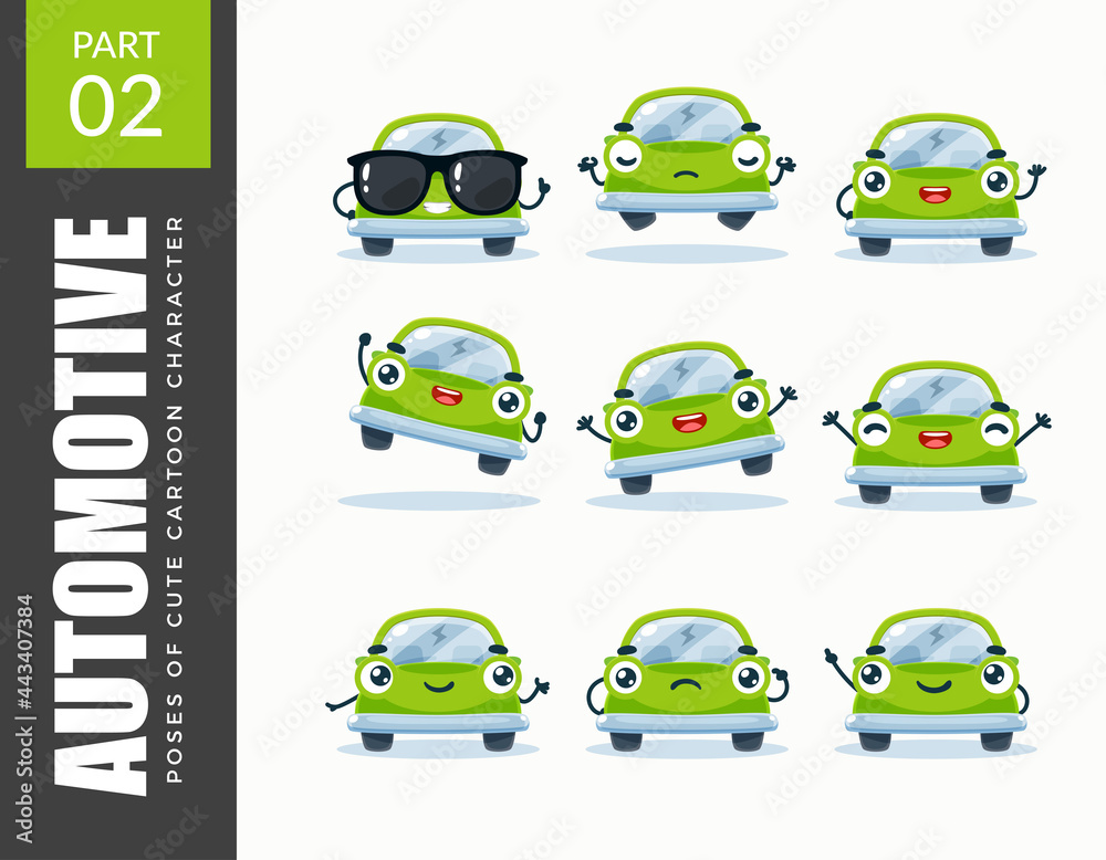 emoticon set of the Car. second set. Vector Illustration emoticon set of the Car. second set. Vector Illustration