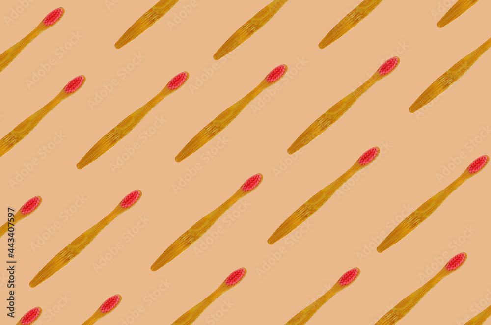 background or seamless pattern with bamboo tooth brushes, hygiene and dental health background or seamless pattern with bamboo tooth brushes, hygiene and dental health