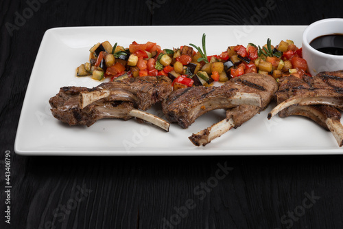 Roasted lamb ribs