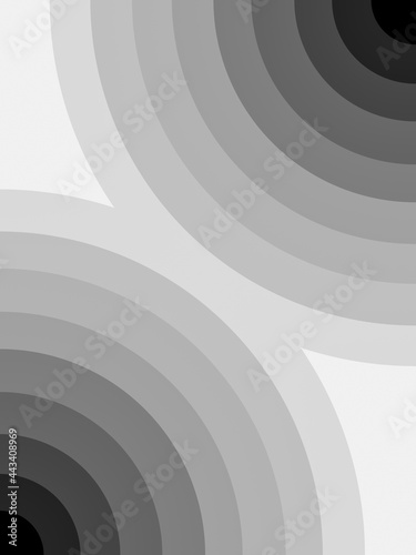 Abstract black background, black and grey circle pattern, illustration image