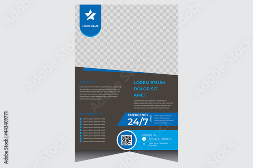 Creative modern medical flyer design template