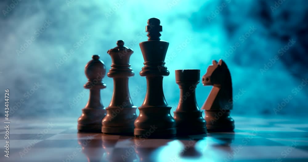 Chess pieces on the chessboard