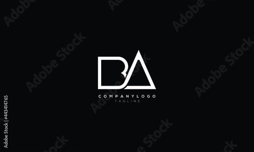 BA AB B AND A Abstract initial monogram letter alphabet logo design photo