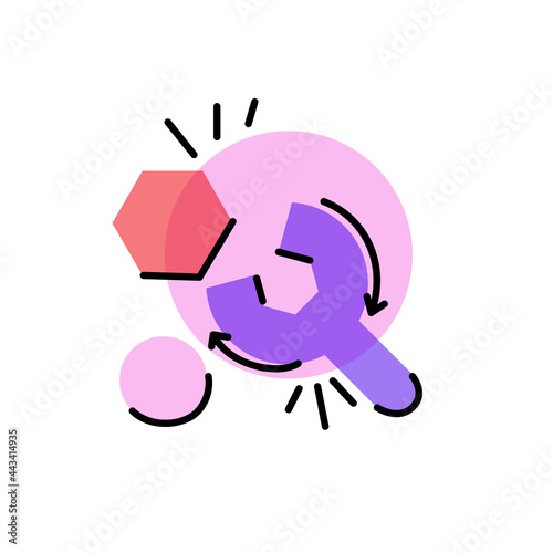 Rebrand. Vector icon in bold line style