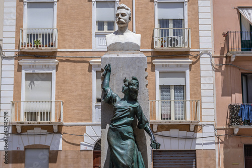 Dr Gaspare D Urso monument in Trapani, capital city of Trapani region on Sicily Island, Italy photo