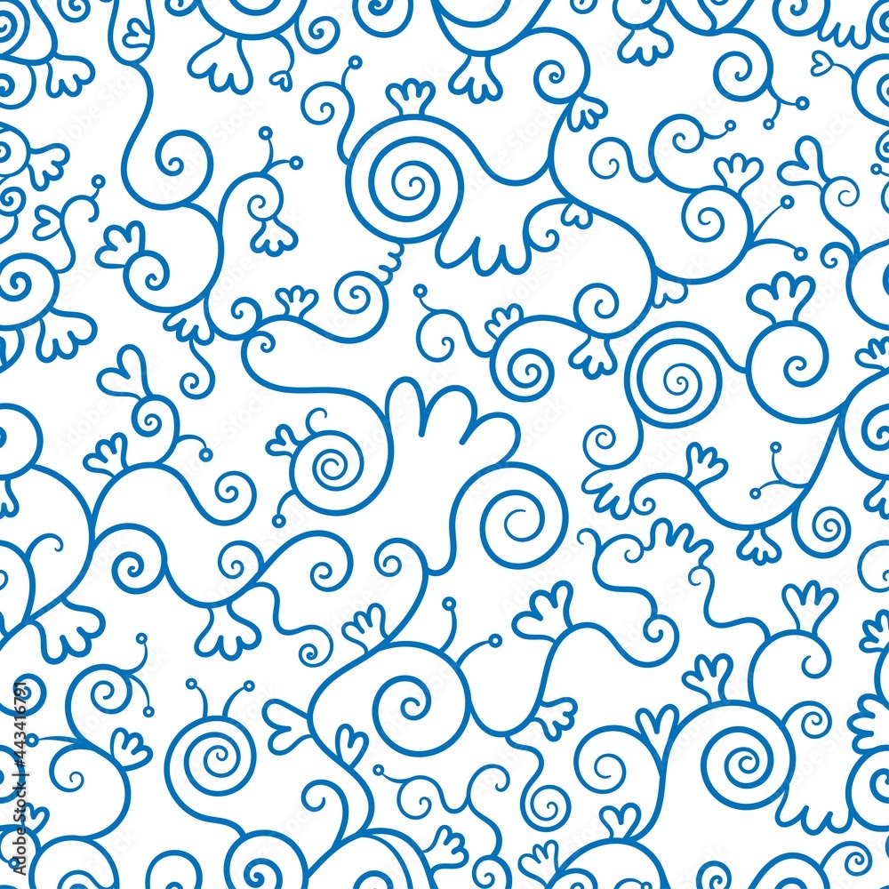 Abstract seamless pattern on white background. Doodle plants wallpaper. Line art branched print. Abstract seamless pattern on white background. Doodle plants wallpaper. Line art branched print.