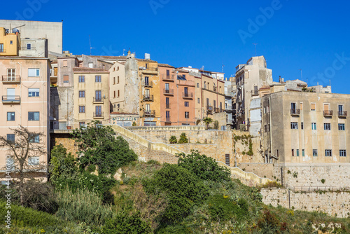 Residential buildings in Salemi town located in the province of Trapani in southwestern Sicily, Italy photo