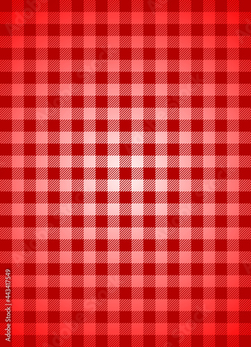 Red plaid background with gradient. Lumberjack plaid texture.