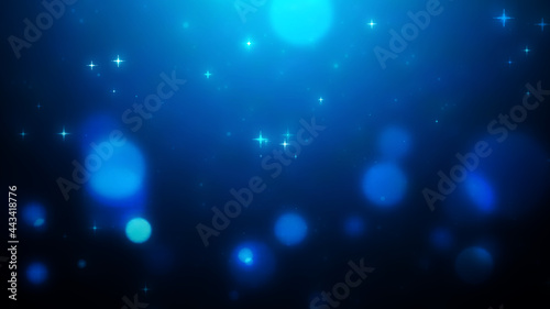 深海のような沈んだ水色のぼやけて神秘的なパーティクルのイメージ ネイビー コバルトブルー 青