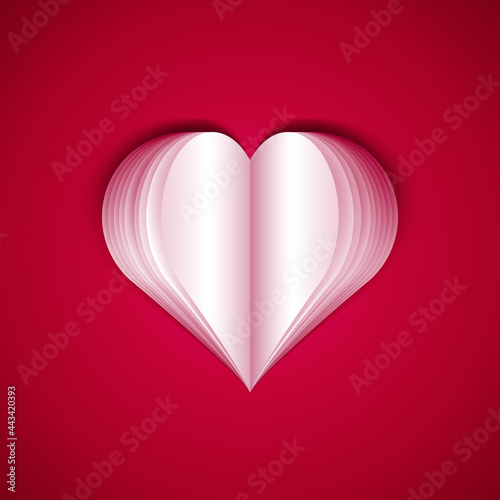 Abstract heart pages design card for Valentine's Day 
Eps 10 stock vector illustration	