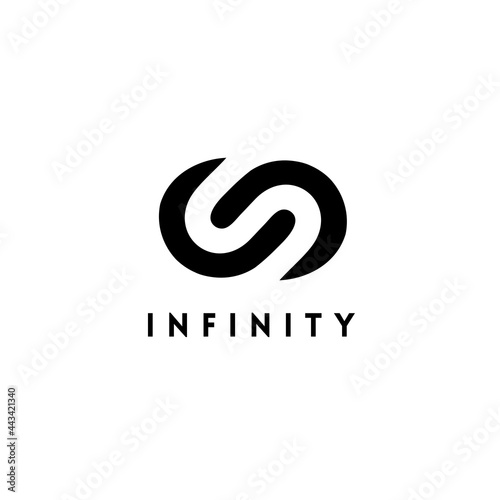 Vector logo design template. Infinity abstract sign.
