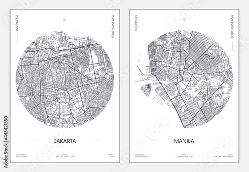 miejski-plan-ulic-miasta-dzakarta-i-manila