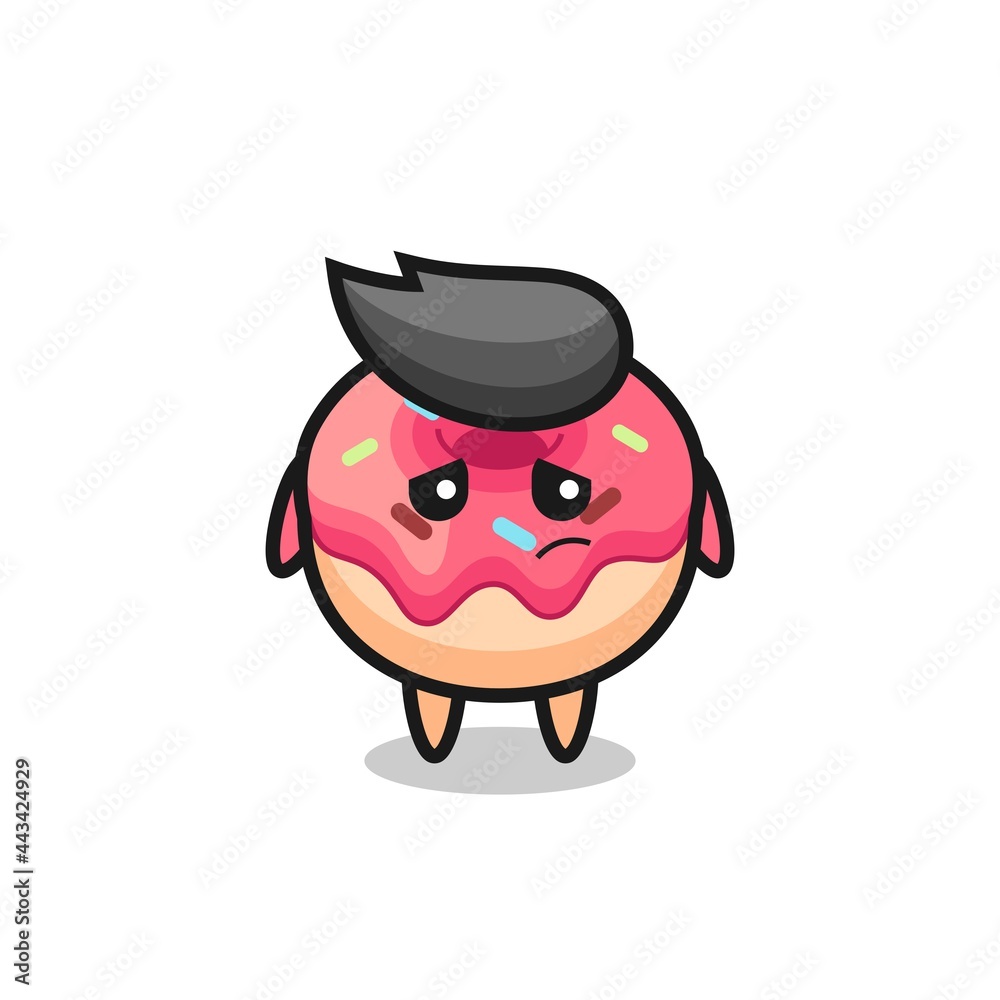 the lazy gesture of doughnut cartoon character the lazy gesture of doughnut cartoon character