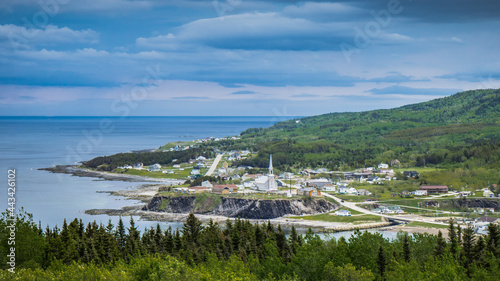 View on Grand Vallée small town from the scenic route 132 in Gaspesie (Quebec, Canada) © Pernelle Voyage
