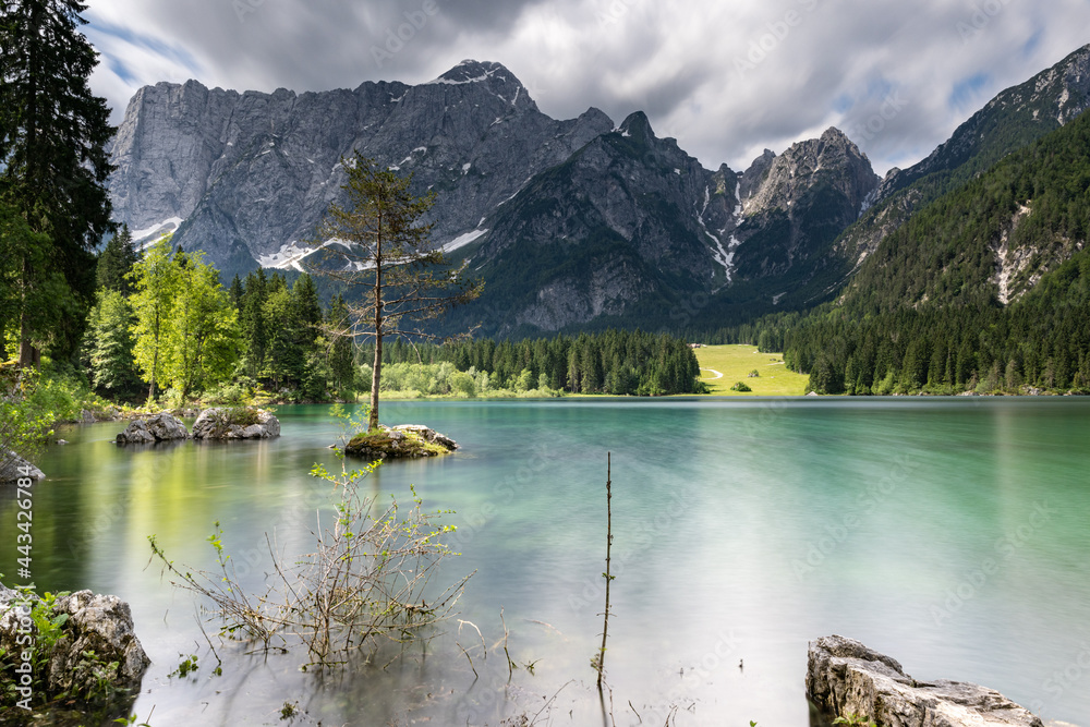 Beautiful lake at Tarvis North Italy