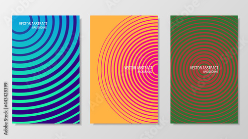 Colorful halftone gradients. Future geometric patterns.Minimal covers design. Eps10 vector.