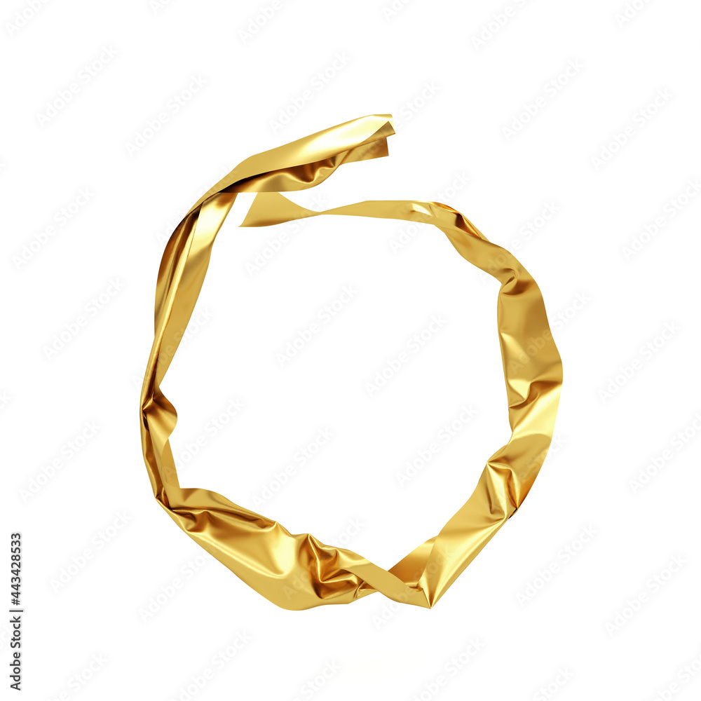 Abstract fabric round shape. Wavy shiny cloth. 3d rendering. Abstract fabric round shape. Wavy shiny cloth. 3d rendering.