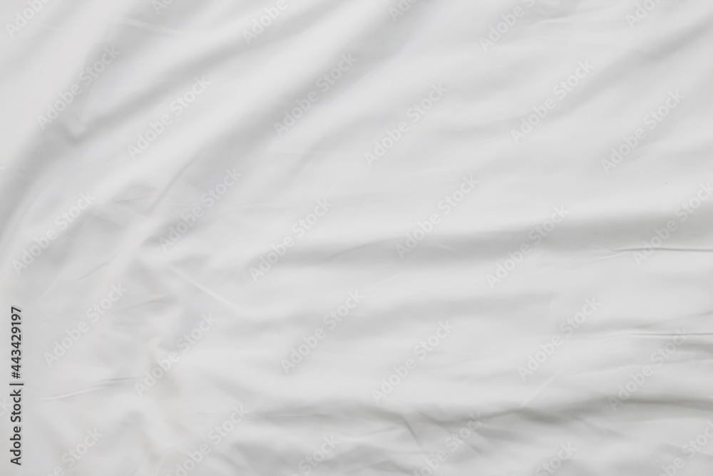 Close up of bedding White sheets with copy space.