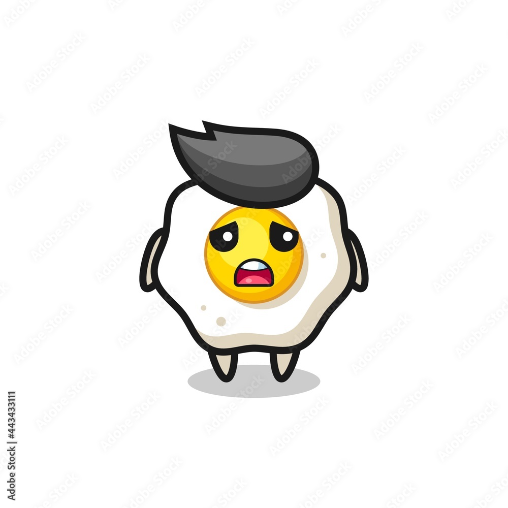 disappointed expression of the fried egg cartoon