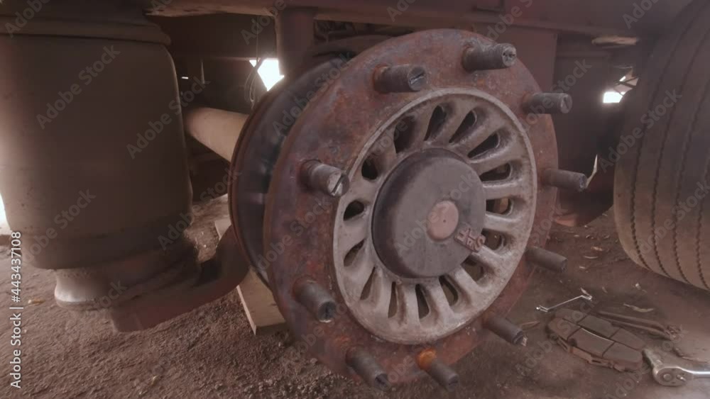 The truck maintenance wheel cars service station The truck maintenance wheel cars service station
