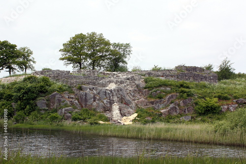 Lilliborg ruin from the 12th century on the island of Bornholm. Denmark