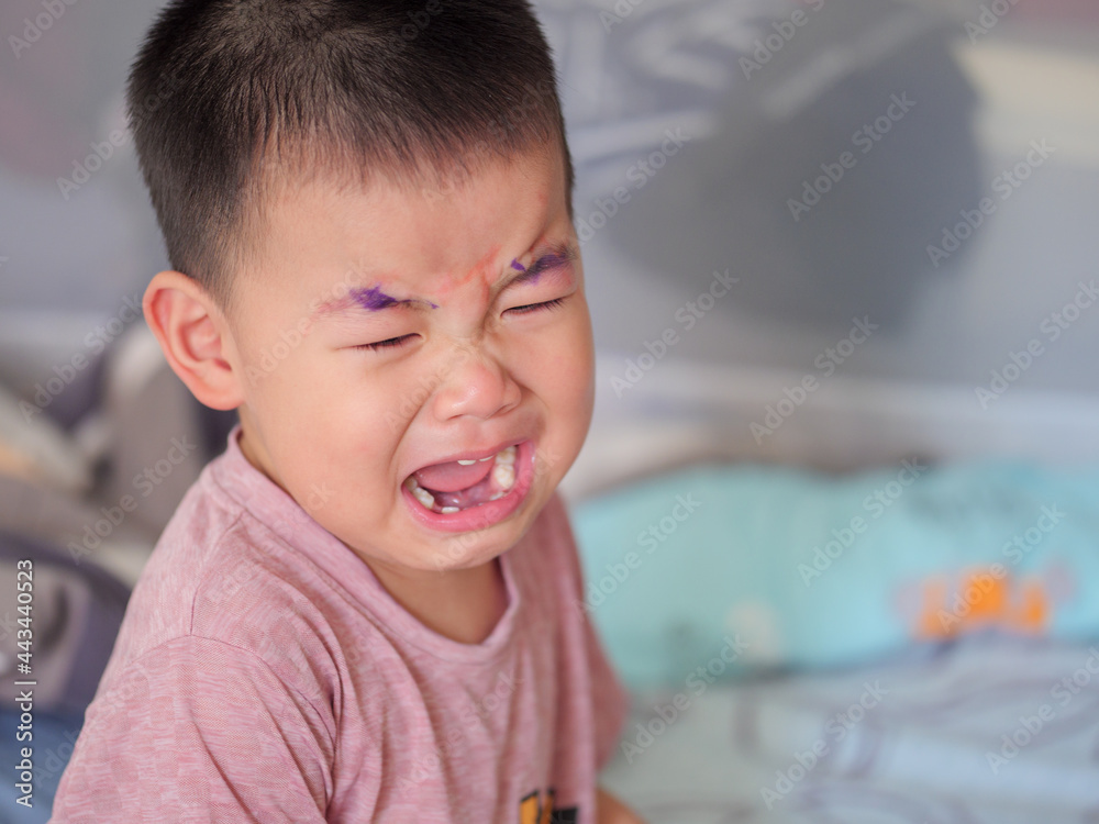 Chinese little boy crying Chinese little boy crying
