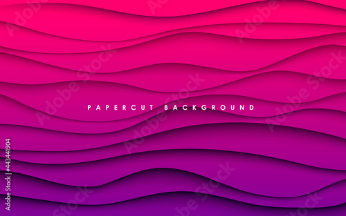 Abstract purple gradient wavy shape background
