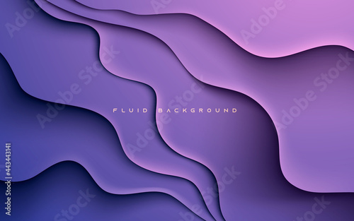Purple wavy elegant papercut layers background photo