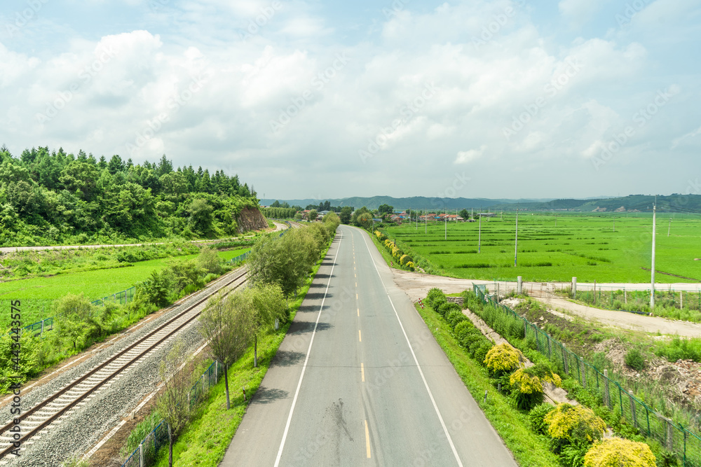 Country Expressway in Northeast China in Sunny Days