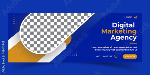 Corporate social media design Facebook cover template web banner template