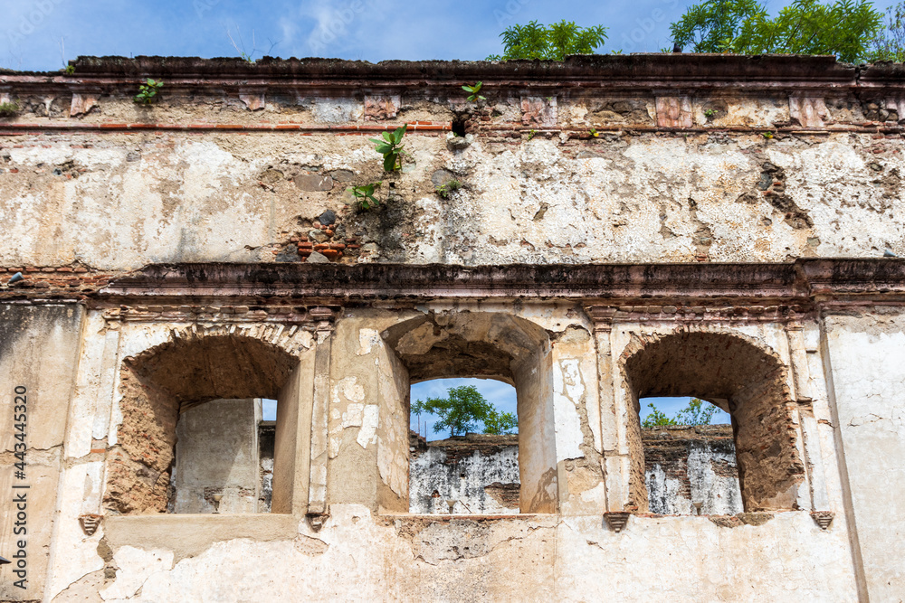 convent of santa catalina old windows ruin in antigua guatemala