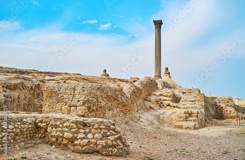 Pompey's Pillar in Alexandria, Egypt photo