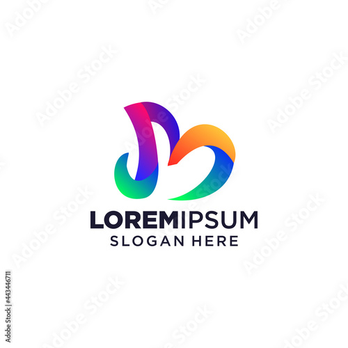 Letter M logo vector illustration, Design inspiration. Colorful icons