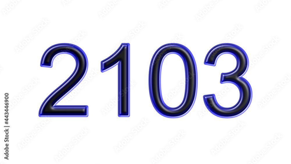 blue 2103 number 3d effect white background blue 2103 number 3d effect white background