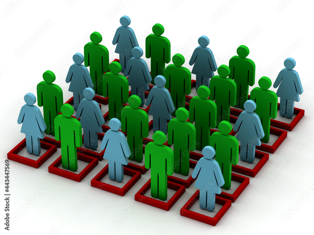 3d illustration people check mark list 3d illustration people check mark list