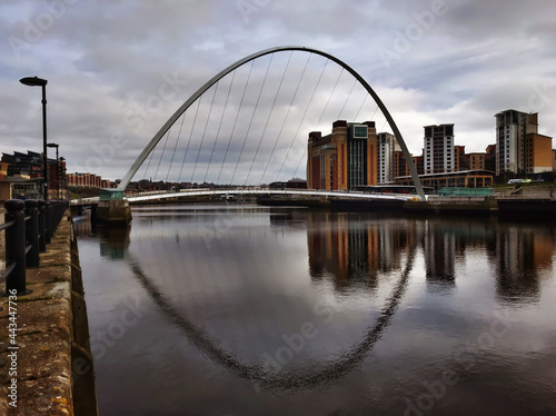 Millennium Bridge reflected in River Tyne © Paul