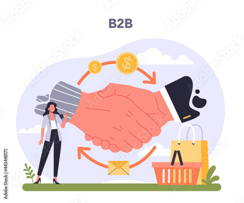 B2B concept. Business to business way of communication. Marketing strategy