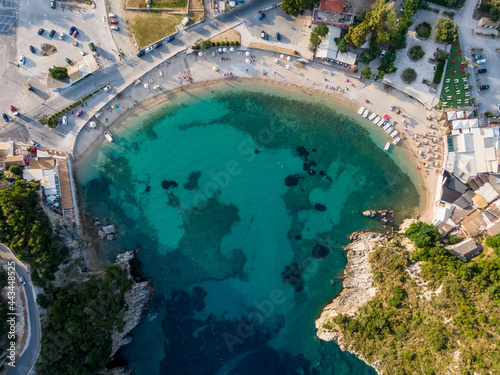 Famous Paleokastritsa beach on Corfu island, Ionian archipelago, Greece © ernestos