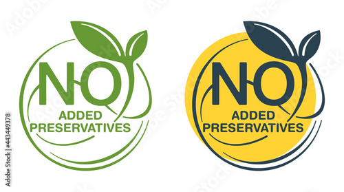 No added preservatives - Organic food package stamp